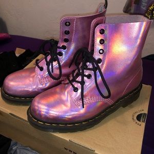 Pink Holographic Dr Martens size 8